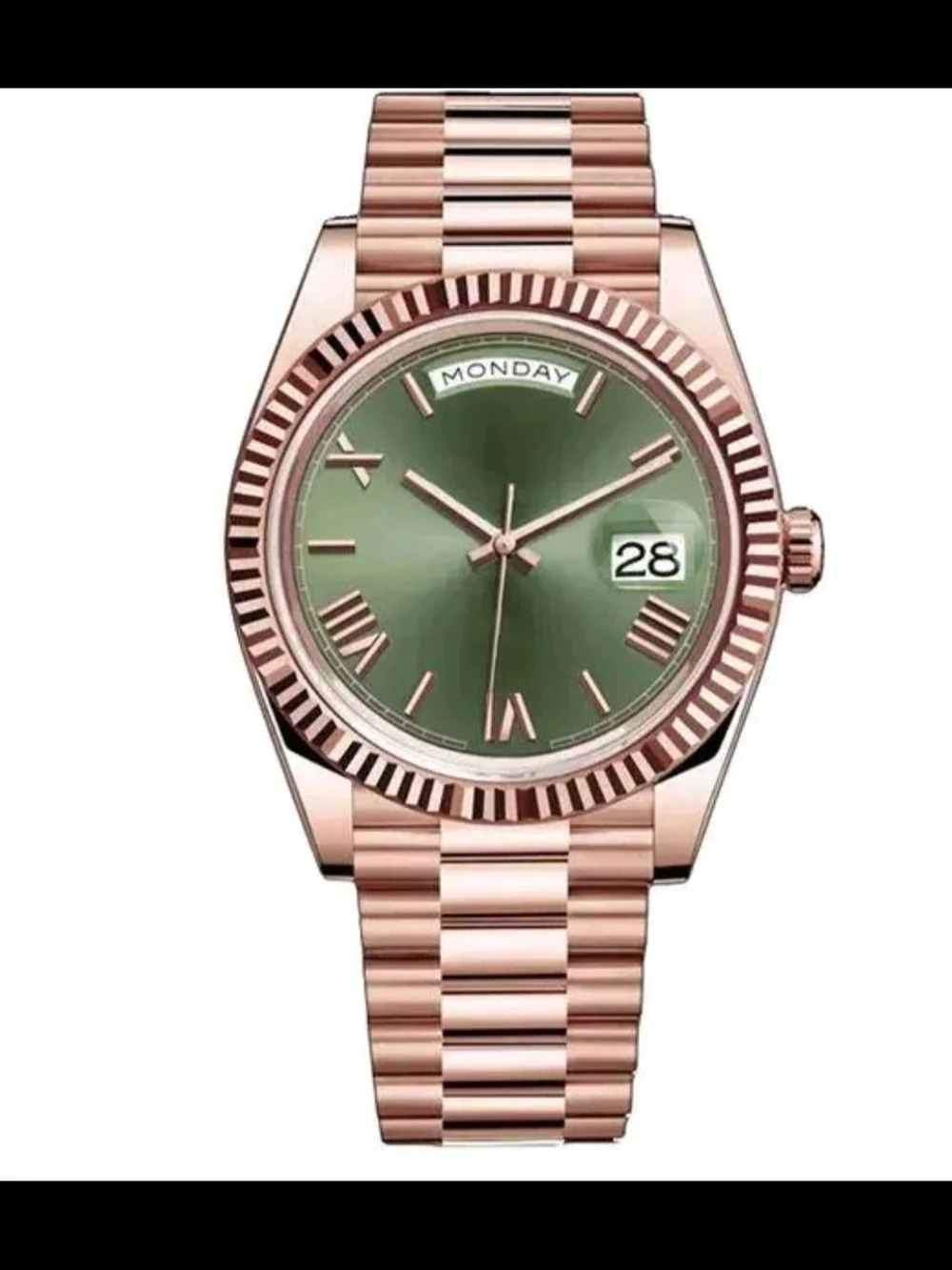 Others Follow Rose Gold Tone Watch with Brown Dial